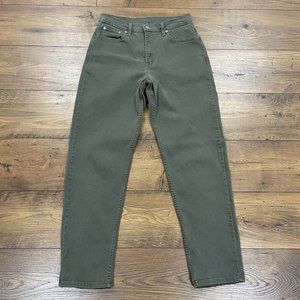 VINTAGE Levis 550 Jeans Womens 10 M Green Tapered Relaxed Denim 90s 29x29